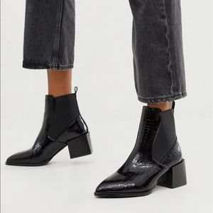 ASOS Black Croc Chelsea Boot